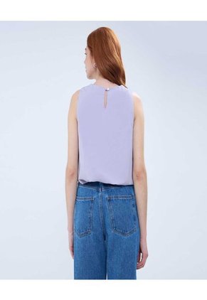 Blusa Para Mujer Manga Sisa Color Lila Marca Ostu #40121074
