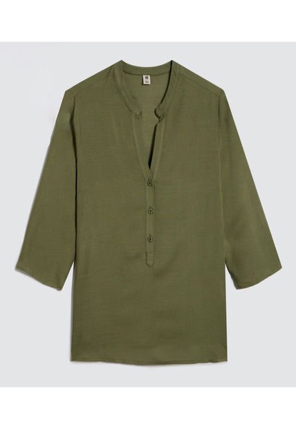 Blusa Para Mujer Manga 3/4 Color Verde  Marca Ostu #40121030