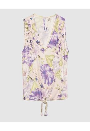 Blusa Para Mujer Manga Sisa Color Lila  Marca Ostu #40121076