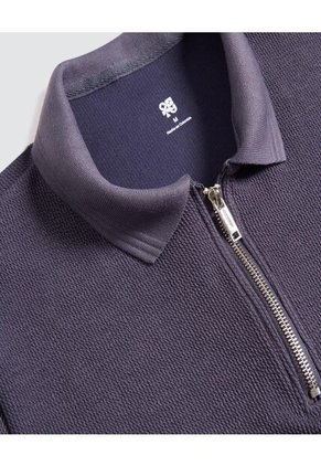 Polo Para Hombre Cuello Tejido Sin Bolsillo Color Negro Marca Ostu #60110726