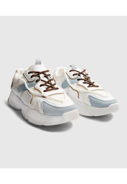 Tenis Para Mujer Chunky Color Blanco Marca Ostu #40720170