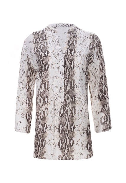Blusa Para Mujer Manga 3/4 Color Café  Marca Ostu #40120457