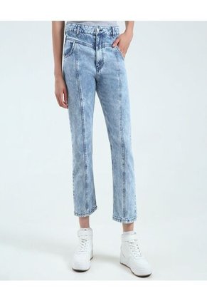 Jean Para Mujer Straight Color Azul Marca Ostu #40160374