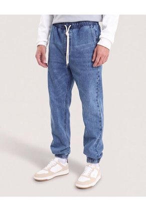 Jean Jogger Relax Fit Para Hombre Azul Ostu