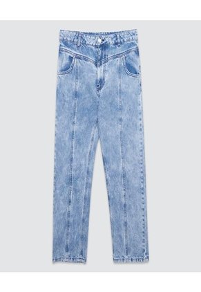 Jean Para Mujer Straight Color Azul Marca Ostu #40160374
