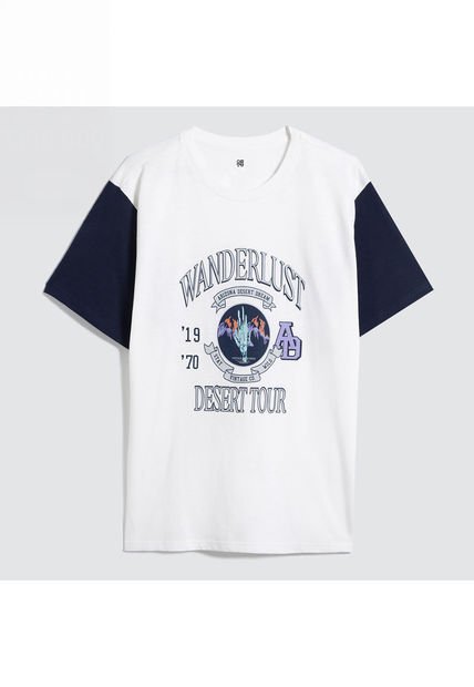 Camiseta Para Hombre Manga Corta Color Blanco Marca Ostu #60091154