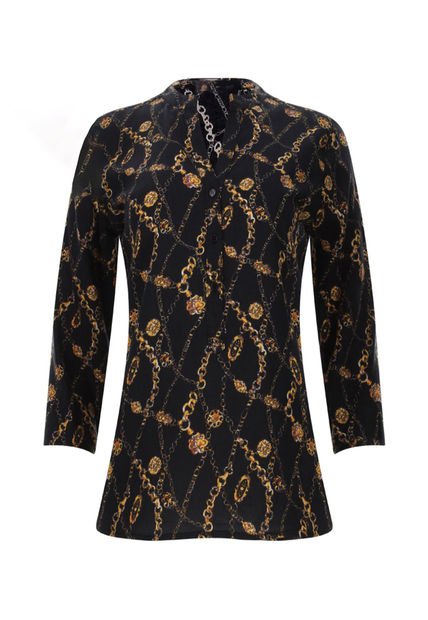 Blusa Para Mujer Manga 3/4 Color Negro Marca Ostu #40120469