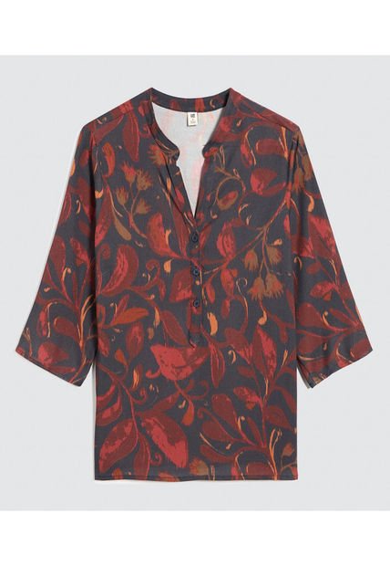 Blusa Para Mujer Manga 3/4 Color Azul  Marca Ostu #40121036