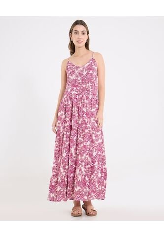 Vestido  Para Mujer M/Sisa Largo Color Rosado Marca Ostu #40170338 Ostu