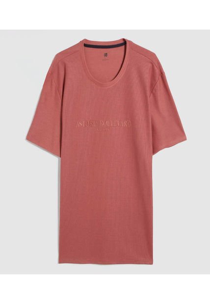 Camiseta Para Hombre Manga Corta Color Terracota Marca Ostu #60091343