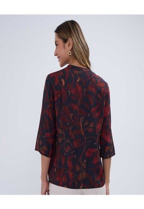 Blusa Para Mujer Manga 3/4 Color Azul  Marca Ostu #40121036