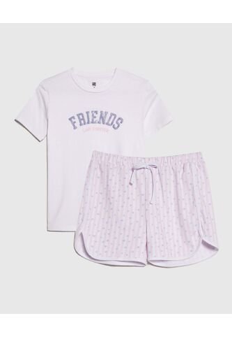 Pijama Para Niña M/C P/C Color Blanco Marca Ostu #90040070 Ostu