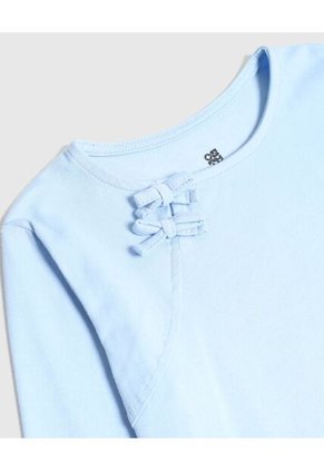 Camiseta Infantil Niña Manga Larga Cuello Redondo Color Azul Marca Ostu #90090323