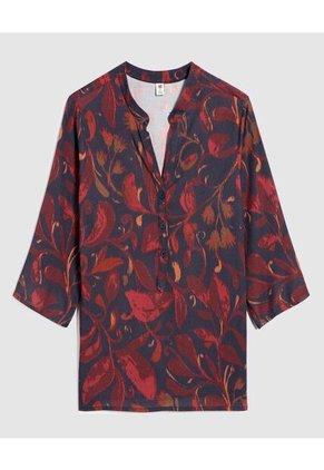 Blusa Para Mujer Manga 3/4 Color Azul  Marca Ostu #40121036