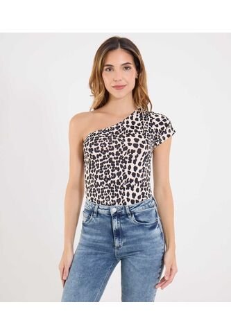 Body Para Mujer Manga Corta Color Beige Marca Ostu #40200209 Ostu