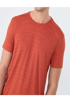 Camiseta Para Hombre Manga Corta Cuello Redondo Color Naranja Marca Ostu #60091510