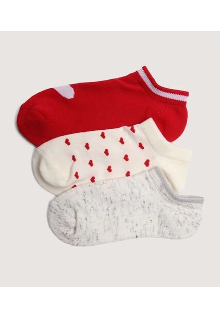 Medias Infantil Niña Invisible Color Rojo Marca Ostu #90980151