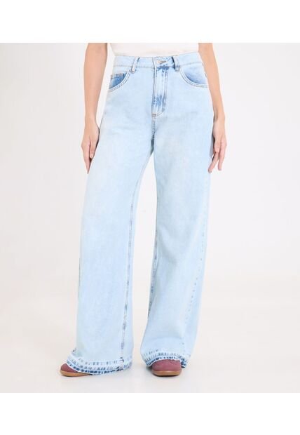 Jean Para Mujer Wide-Leg Color Azul Marca Ostu #40160580