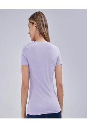Camiseta Para Mujer Manga Corta Color Lila  Marca Ostu #40092104
