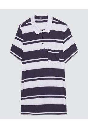 Polo Para Hombre Cuello Tejido Con Bolsillo Color Azul  Marca Ostu #60110537