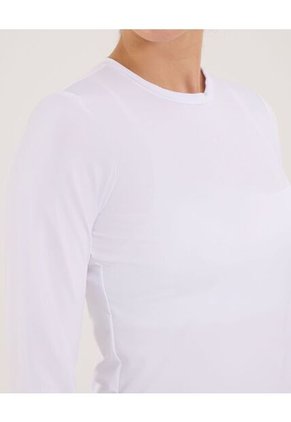 Camiseta Para Mujer Manga Larga Cuello Redondo Color Blanco Marca Ostu #40092378