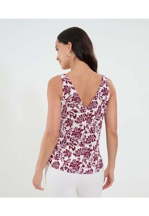 Blusa Para Mujer Manga Sisa Color Vino Marca Ostu #40121168