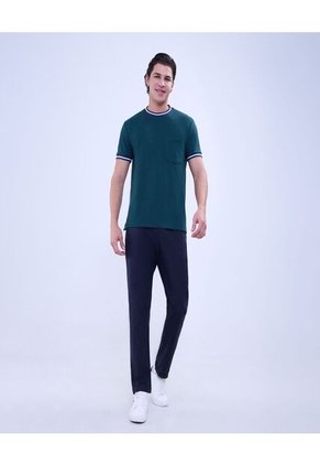 Camiseta Para Hombre Manga Corta Color Verde  Marca Ostu #60091420