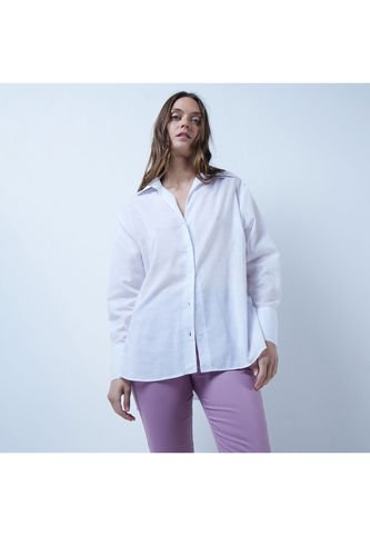 Blusa Para Mujer Manga Larga Color Blanco Marca Ostu #40120954 Ostu