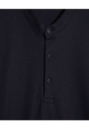 Polo Para Hombre Cuello Mao Sin Bolsillo Color Azul  Marca Ostu #60110568