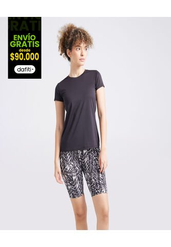 Camiseta Para Mujer Manga Corta Cuello Redondo Color Negro Marca Ostu #40091735 Ostu