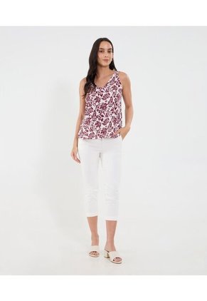 Blusa Para Mujer Manga Sisa Color Vino Marca Ostu #40121168