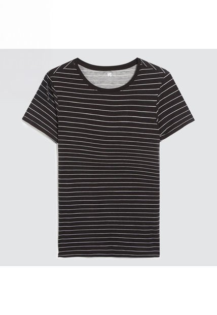 Camiseta Para Mujer Manga Corta Color Negro Marca Ostu #40091924