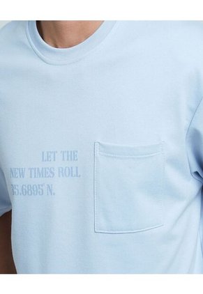 Camiseta Para Hombre Manga Corta Color Azul  Marca Ostu #60091045