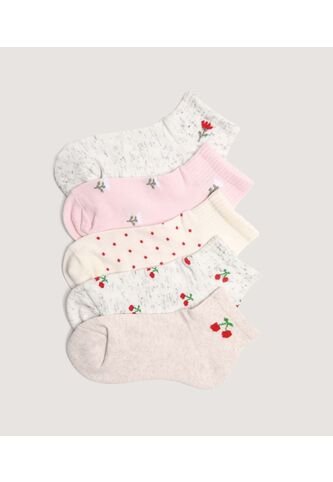 Medias Infantil Niña Tobillera Color Rosa Marca Ostu #90980160 Ostu