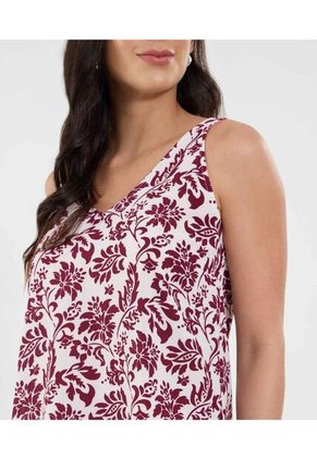 Blusa Para Mujer Manga Sisa Color Vino Marca Ostu #40121168