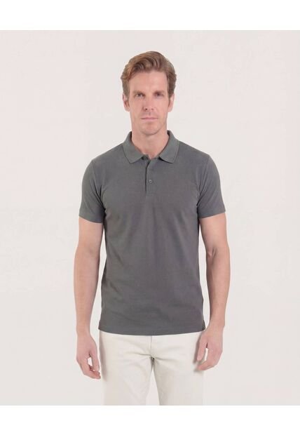 Polo  Para Hombre Cuello Tejido Sin Bolsillo Color Verde Marca Ostu #60110863