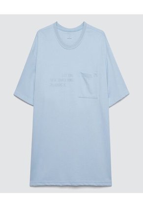 Camiseta Para Hombre Manga Corta Color Azul  Marca Ostu #60091045