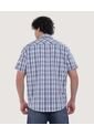 Camisa Para Hombre Manga Corta Con Bolsillo Color Azul  Marca Ostu #60010716 de Ostu