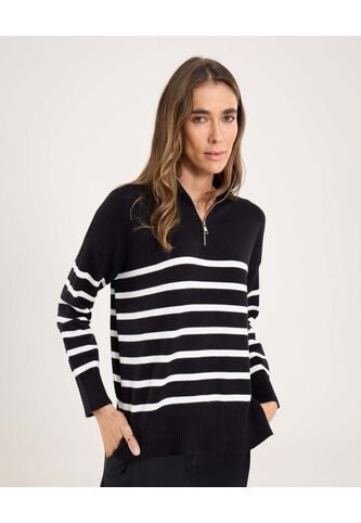 Saco Para Mujer Cuello Alto O Cuello Tortuga Color Negro Marca Ostu #40330081 Ostu