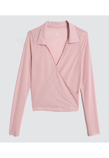 Camiseta Para Mujer Manga Larga Color Rosa Marca Ostu #40092137