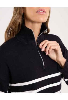 Saco Para Mujer Cuello Alto O Cuello Tortuga Color Negro Marca Ostu #40330081