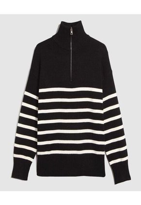 Saco Para Mujer Cuello Alto O Cuello Tortuga Color Negro Marca Ostu #40330081