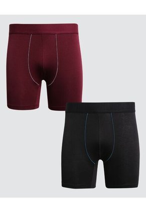 Boxer Para Hombre Filete Medio Algodón Color Negro Marca Ostu #60000413