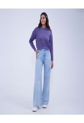 Saco Para Mujer Cuello Redondo Color Morado Marca Ostu #40330079