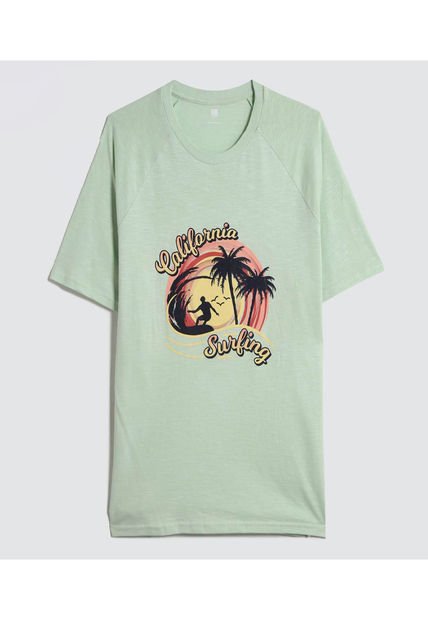 Camiseta Para Hombre Manga Corta Color Verde  Marca Ostu #60091247