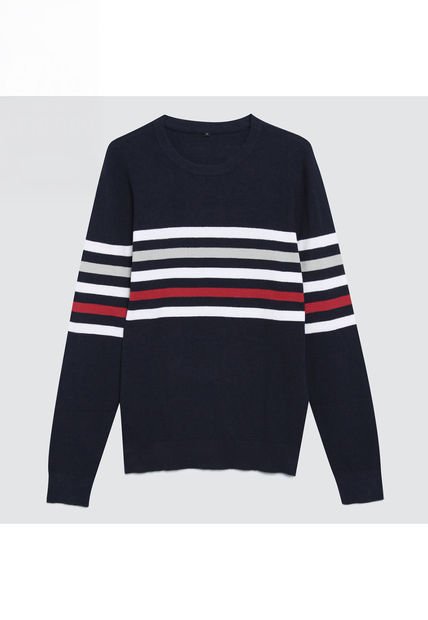 Saco Para Hombre Cuello Redondo Color Azul  Marca Ostu #60330035