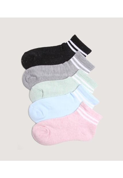 Medias Infantil Niña Tobillera Color Rosa Marca Ostu #90980159