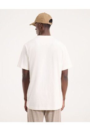 Camiseta Para Hombre Manga Corta Cuello Redondo Color Crema Marca Ostu #60091696