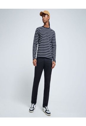 Camiseta Para Hombre Manga Larga Color Negro Marca Ostu #60090817