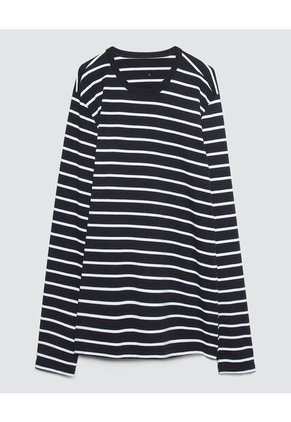 Camiseta Para Hombre Manga Larga Color Negro Marca Ostu #60090817